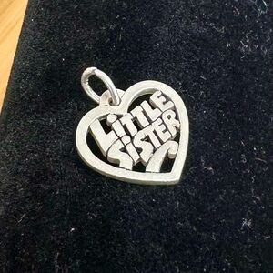 JAMES AVERY Sterling Silver LITTLE SISTER Heart Charm; Sister Gifts
